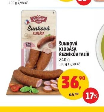 Šunková klobása řezníkův talíř