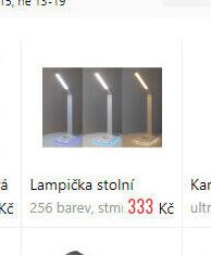 Lampička stolní