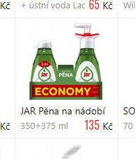 JAR Pěna na nádobí