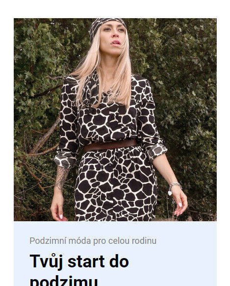 Podzimní móda pro celou rodinu Tvůj start do podzimu