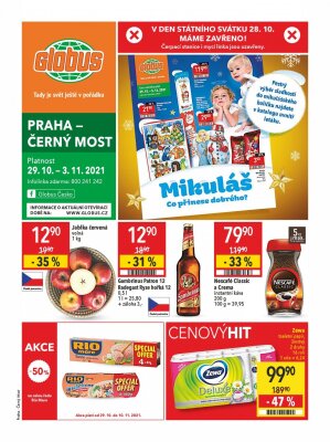 akční leták Globus 29.10.2021-3.11.2021