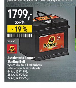 Autobaterie Banner Starting Bull