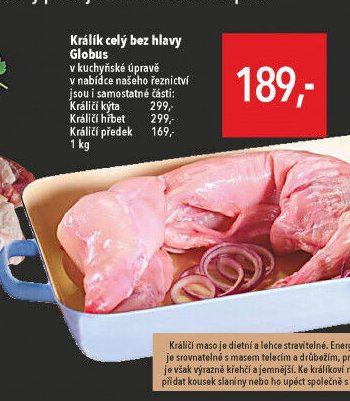 Králík celý bez hlavy Globus