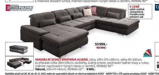 Variabilní sedací souprava ALVARO - ASKO akcniletaky.com