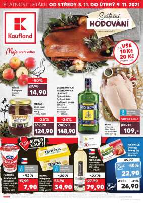 akční leták Kaufland 3.11.2021-9.11.2021