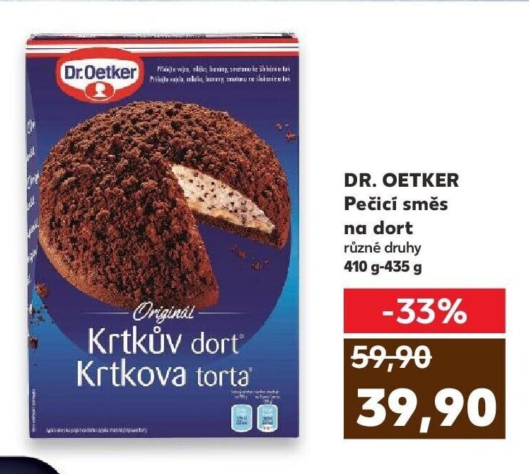 DR. OETKER Pečicí směs na dort různé druhy 410 g-435 g
