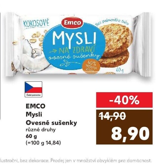 EMCO Mysli Ovesné sušenky různé druhy 60 g