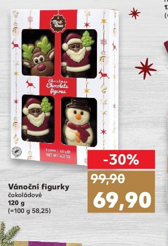 Vánoční figurky čokoládové