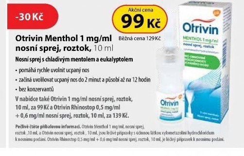 Otrivin Menthol 1 mg/ml nosní sprej
