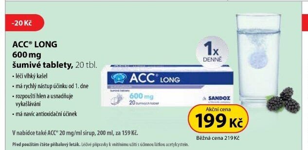 ACC LONG 600 mg šumivé tablety, 20 tbl.