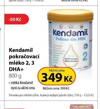 Kendamil pokračovací mléko 2, 3 DHA+ 800 g