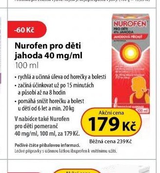 Nurofen pro děti jahoda 40 mg/ml 100 ml