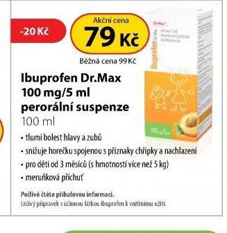 Ibuprofen Dr.Max 100 mg/5 ml perorální suspenze 100 ml