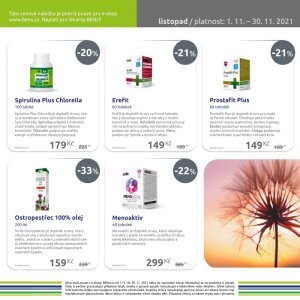 akční leták BENU Lékárna 1.11.2021-30.11.2021