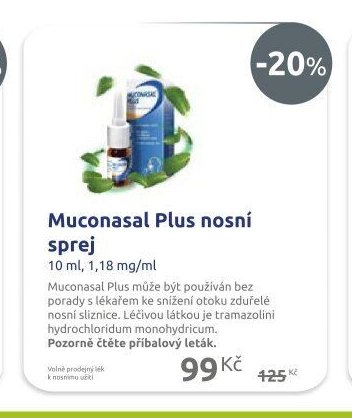 Muconasal Plus nosní sprej