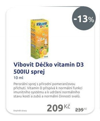Vibovit Déčko vitamin D3 500IU sprej