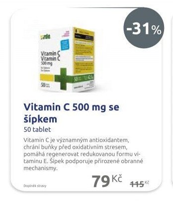 Vitamin C 500 mg se šípkem