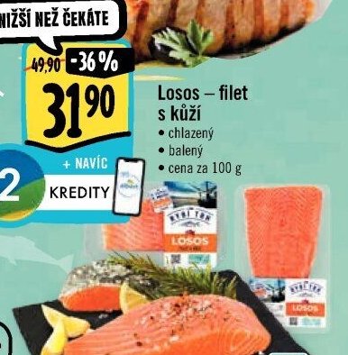 Losos - filet s kůží