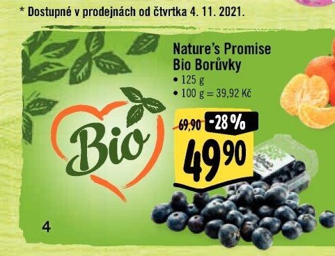 Nature's Promise Bio Borůvky