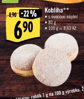 Kobliha s ovocnou náplní