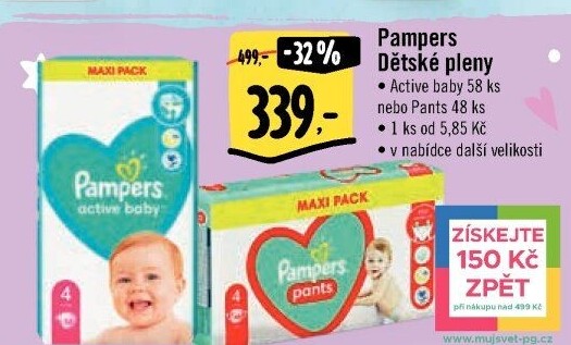 Pleny dětské Active Baby Pampers