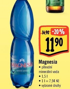 Přírodní voda Magnesia