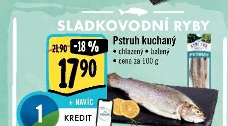 Pstruh kuchaný Albert