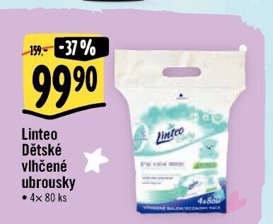 Vlhčené ubrousky dětské Linteo Baby