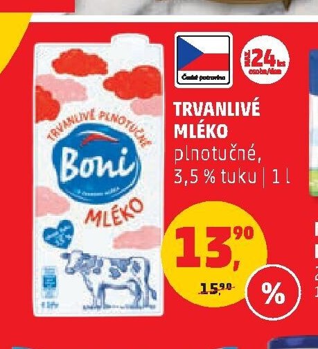 Trvanlivé mléko Boni