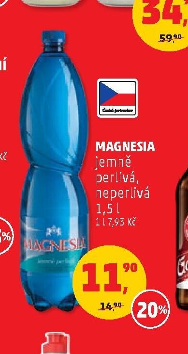 Magnesia jemně perlivá, neperlivá