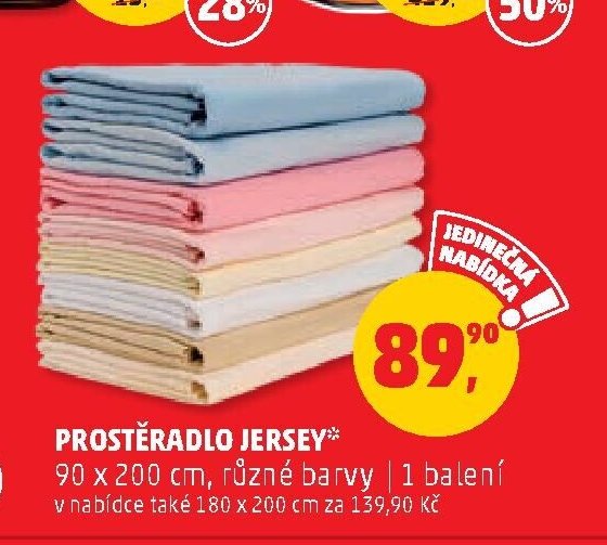 Prostěradlo Jersey