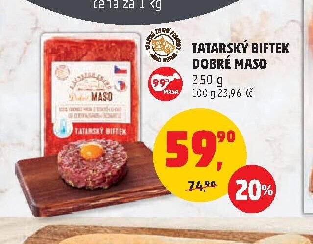 TATARSKÝ BIFTEK DOBRÉ MASO