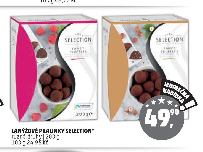 Lanýžové pralinky Selection