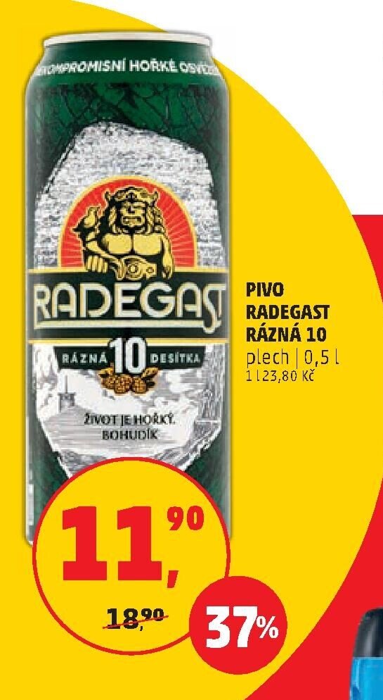 Pivo Radegast Rázná 10