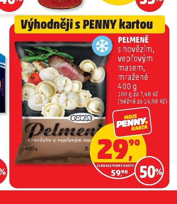 Pelmeně s hovězím, vepřovým masem
