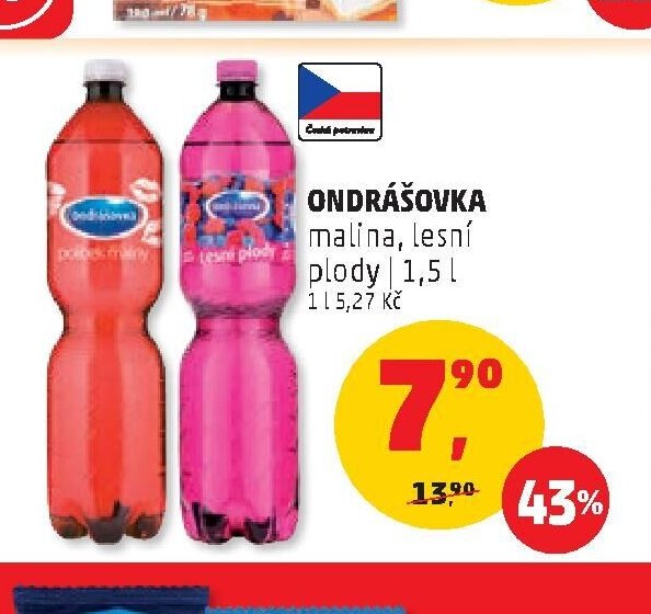 Ondrášovka malina, lesní plody