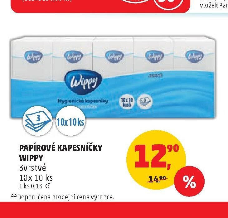 Papírové kapesníčky Wippy
