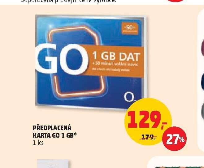 Předplacená karta GO 1 GB