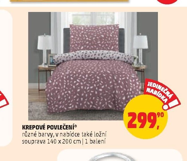 Krepové povlečení