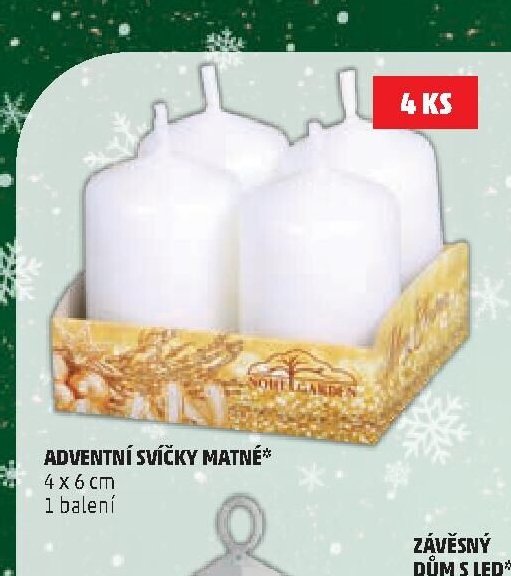 ADVENTNÍ SVÍČKY MATNÉ