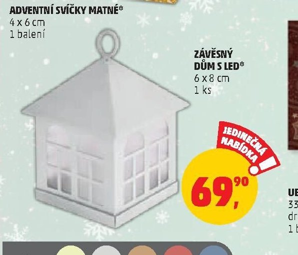 ZÁVĚSNÝ DŮM S LED