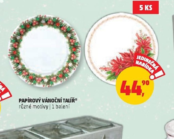 PAPÍROVÝ VÁNOČNÍ TALÍŘ