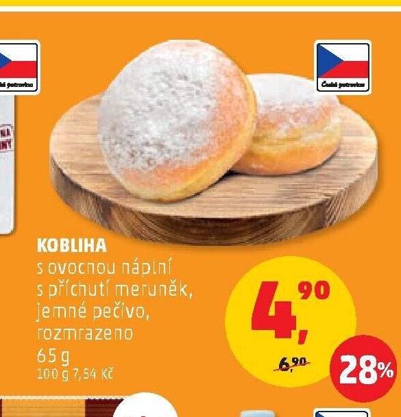 Kobliha s ovocnou náplní