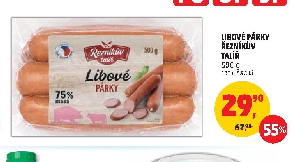 Libové párky Řezníkův talíř 500 g