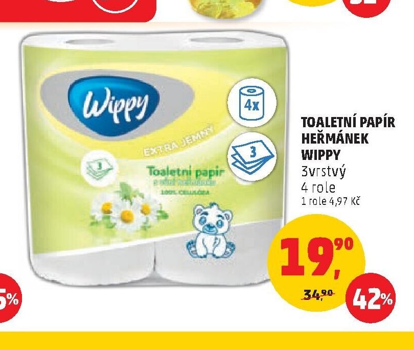 TOALETNÍ PAPÍR HEŘMÁNEK WIPPY