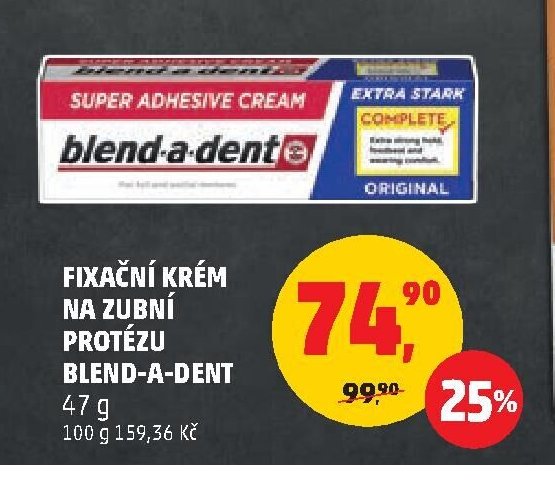 FIXAČNÍ KRÉM NA ZUBNÍ PROTÉZU BLEND-A-DENT