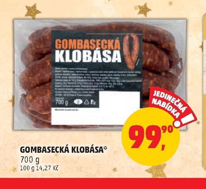 GOMBASECKÁ KLOBÁSA