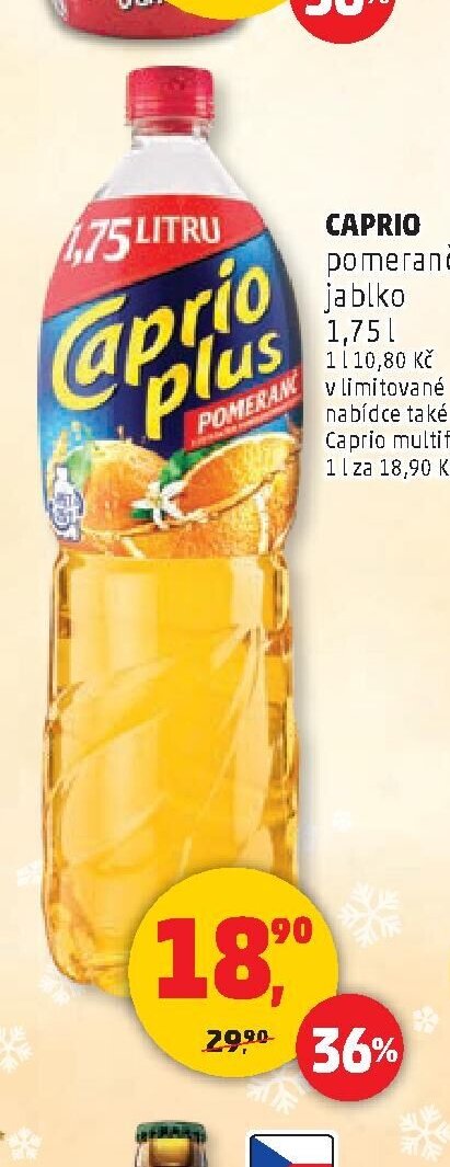 CAPRIO pomeranč, jablko 1,75 l