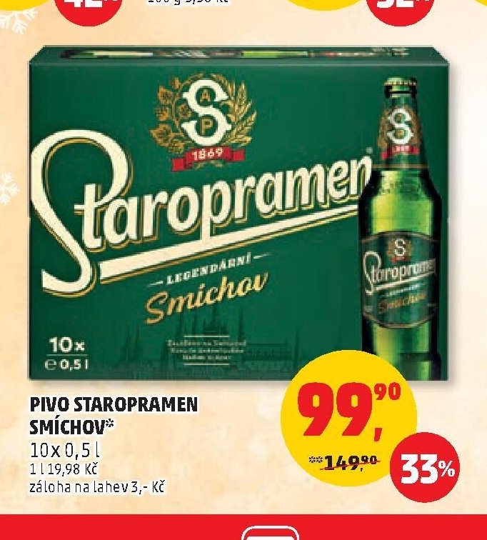 PIVO STAROPRAMEN SMÍCHOV 10x 0,5 l
