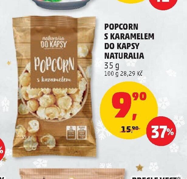 POPCORN S KARAMELEM DO KAPSY NATURALIA